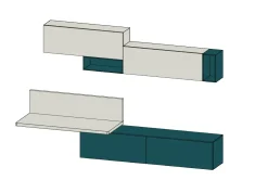 Moretti Compact Camerette Cameretta in laminato opaco Scrivania attrezzata moretti Moretti compact scontata a PREZZI OUTLET- Camerette