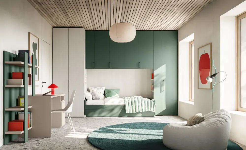 Mistral Cameretta in laminato opaco Cameretta ponte 41 scontata a PREZZI OUTLET- Camerette