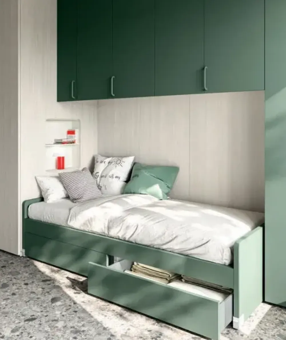 Mistral Cameretta in laminato opaco Cameretta ponte 41 scontata a PREZZI OUTLET- Camerette