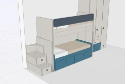 Outlet Cameretta in laminato opaco  scontata a PREZZI OUTLET Camerette