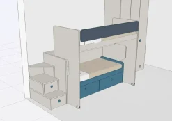 Outlet Cameretta in laminato opaco  scontata a PREZZI OUTLET Camerette