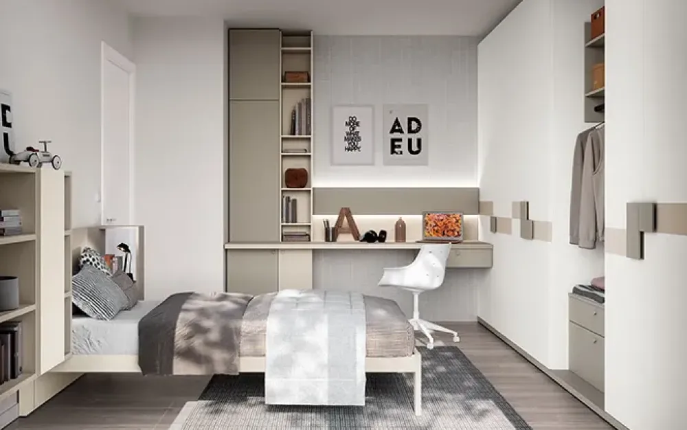 Doimo CityLine Cameretta in laminato opaco Qik l02 scontata a PREZZI OUTLET- Camerette