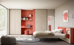 Mistral Cameretta in laminato opaco Cameretta letto a terra 02 scontata a PREZZI OUTLET- Camerette