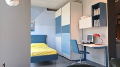 Discount Cameretta in laminato opaco Cameretta moretti blu Moretti compact scontata a PREZZI OUTLET Camerette