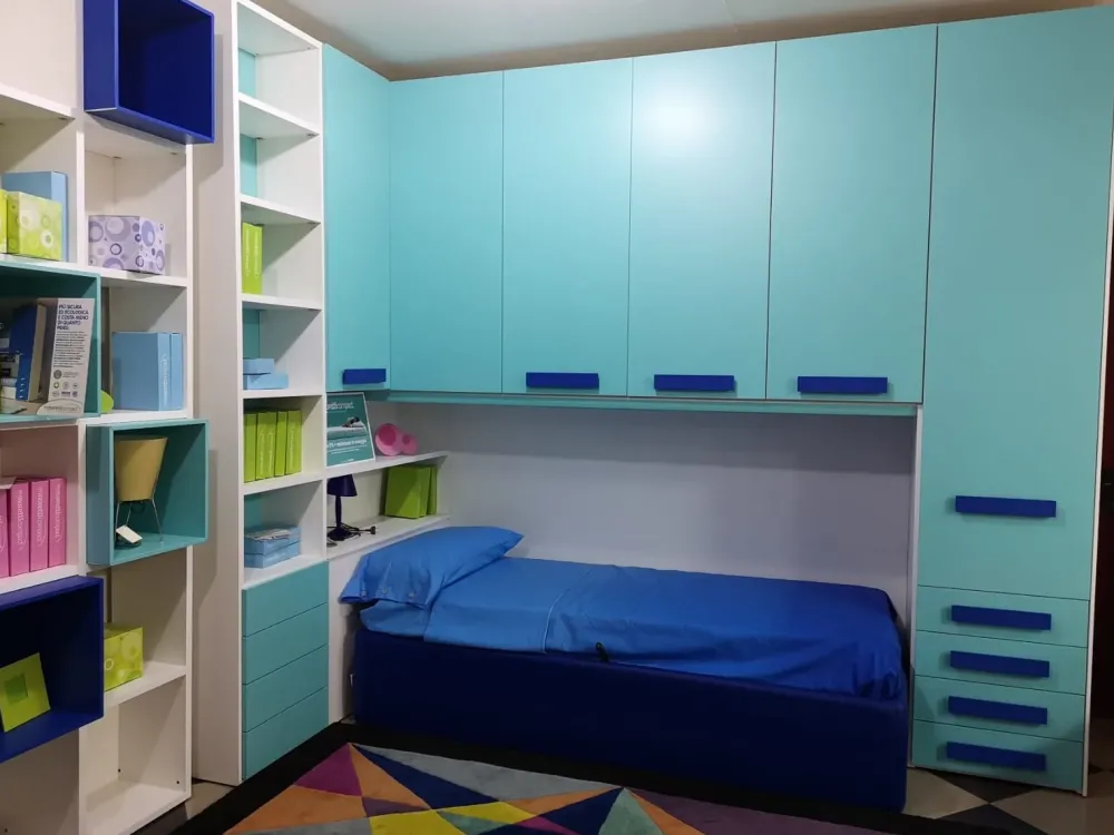 Cameretta Kids collection Moretti compact con letto a terra a prezzo Outlet^Moretti Compact Camerette Online