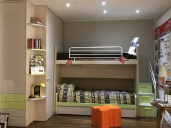 Doimo CityLine Cameretta Luna/cubo con letto a soppalco scorrevole scontata- Camerette