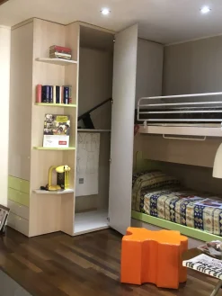 Doimo CityLine Cameretta Luna/cubo  con letto a soppalco scorrevole scontata- Camerette