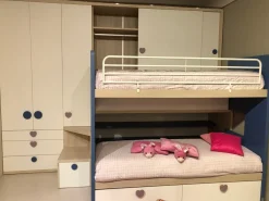 Cameretta Merlino con letto a soppalco scorrevole in Offerta Outlet^Doimo CityLine