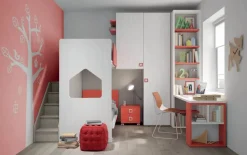 Mistral CAMERETTA Cameretta con letto a castello scorrevole di scontata del 30% SCONTATA a PREZZI OUTLET- Camerette