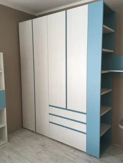 Mistral CAMERETTA Cameretta letto, comodino, armadio e scrittoio SCONTATA a PREZZI OUTLET- Camerette