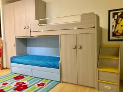 ZG Mobili Cameretta Oliver con letto a castello scontata- Camerette