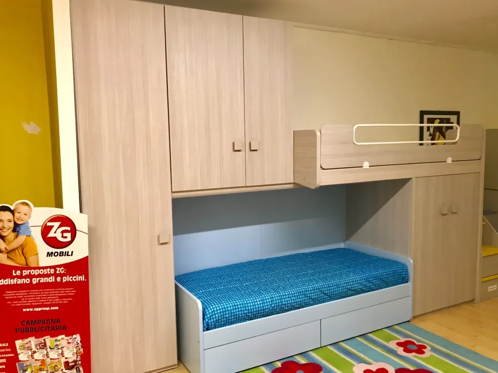 ZG Mobili Cameretta Oliver con letto a castello scontata- Camerette