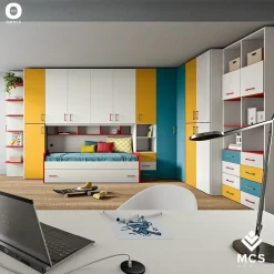 Cameretta Omnias in laminato opaco in Offerta Outlet Camerette