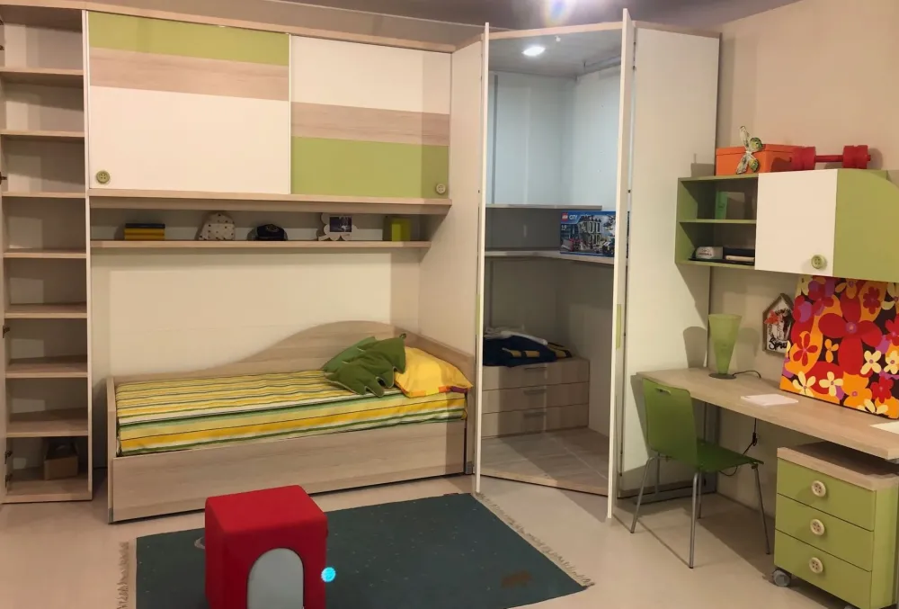 Cameretta Qik con letto a ponte a prezzo Outlet^Doimo CityLine