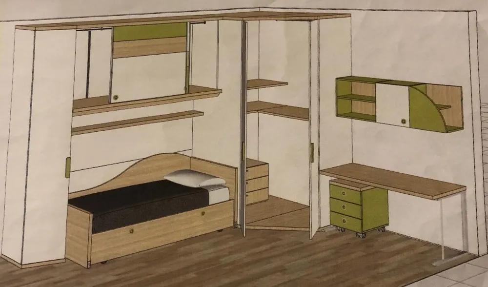 Cameretta Qik con letto a ponte a prezzo Outlet^Doimo CityLine