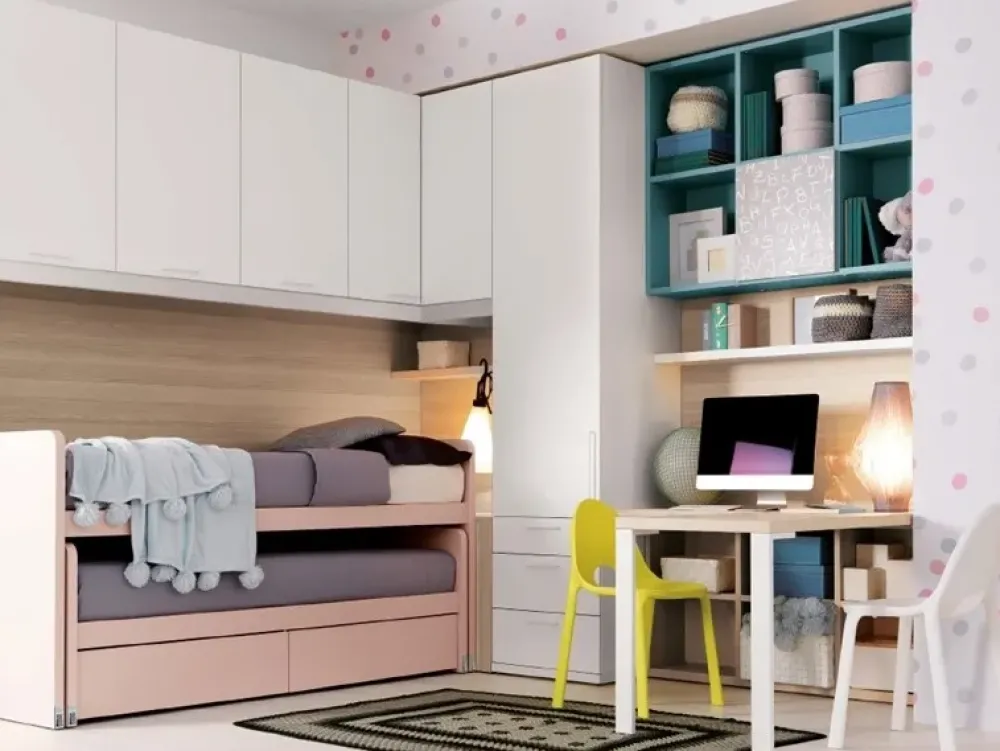 Outlet Cameretta Qik con letto a ponte scontata Camerette