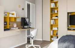 Doimo CityLine Cameretta Qik yellow in laminato opaco a prezzo Outlet- Camerette