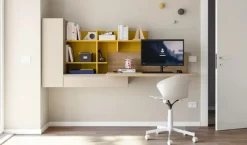 Doimo CityLine Cameretta Qik yellow in laminato opaco a prezzo Outlet- Camerette