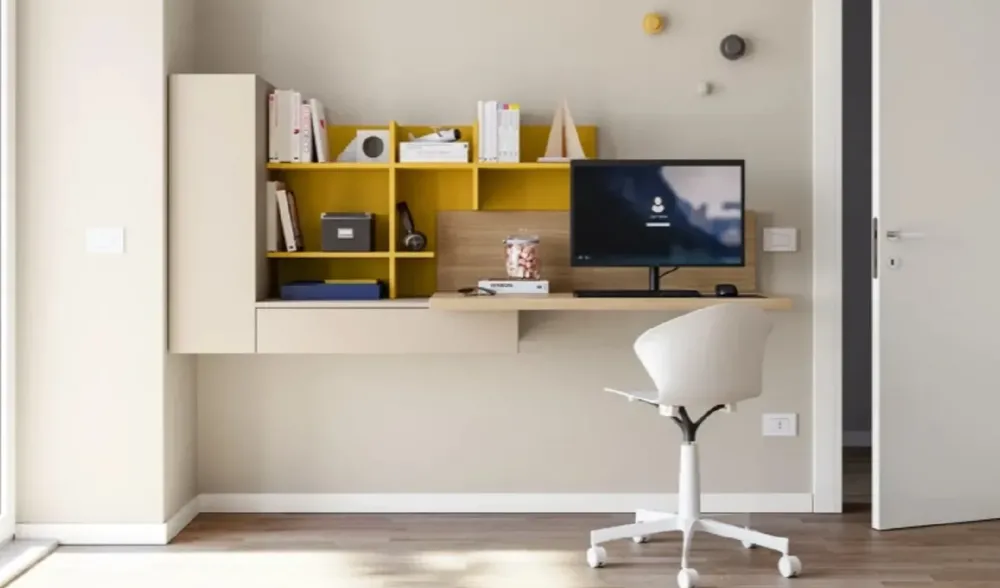 Doimo CityLine Cameretta Qik yellow in laminato opaco a prezzo Outlet- Camerette