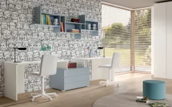 Cameretta Room166 con letto a soppalco in offerta^Collezione esclusiva Discount