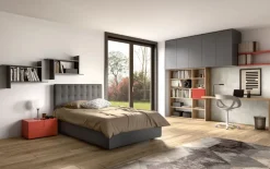 ZG Mobili Cameretta Room102 con letto una piazza e mezza in offerta- Camerette