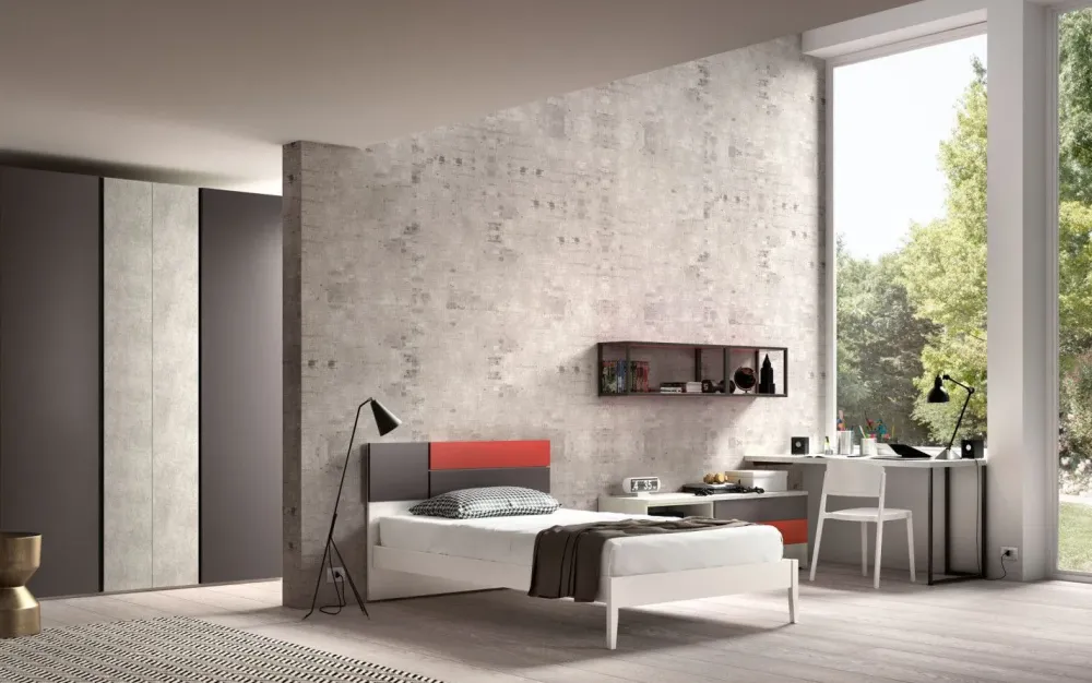 Cameretta Room126 con letto una piazza e mezza scontata^ZG Mobili Best