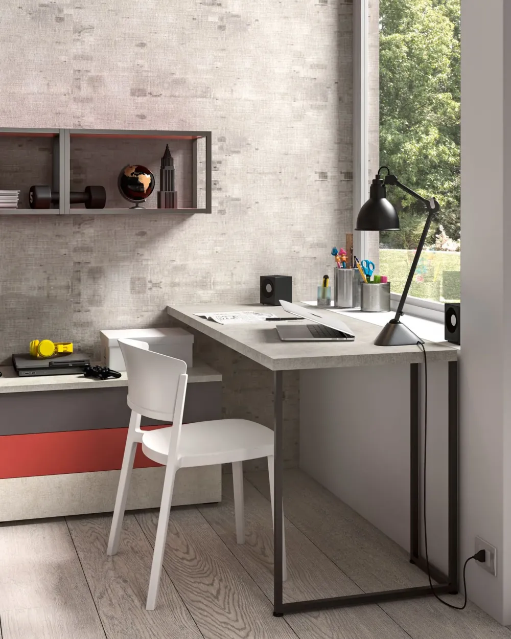 Cameretta Room126 con letto una piazza e mezza scontata^ZG Mobili Best