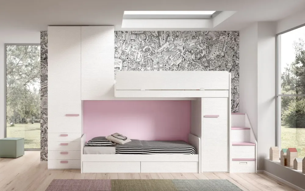 Cameretta Room171 con letto a soppalco scontata^ZG Mobili Best