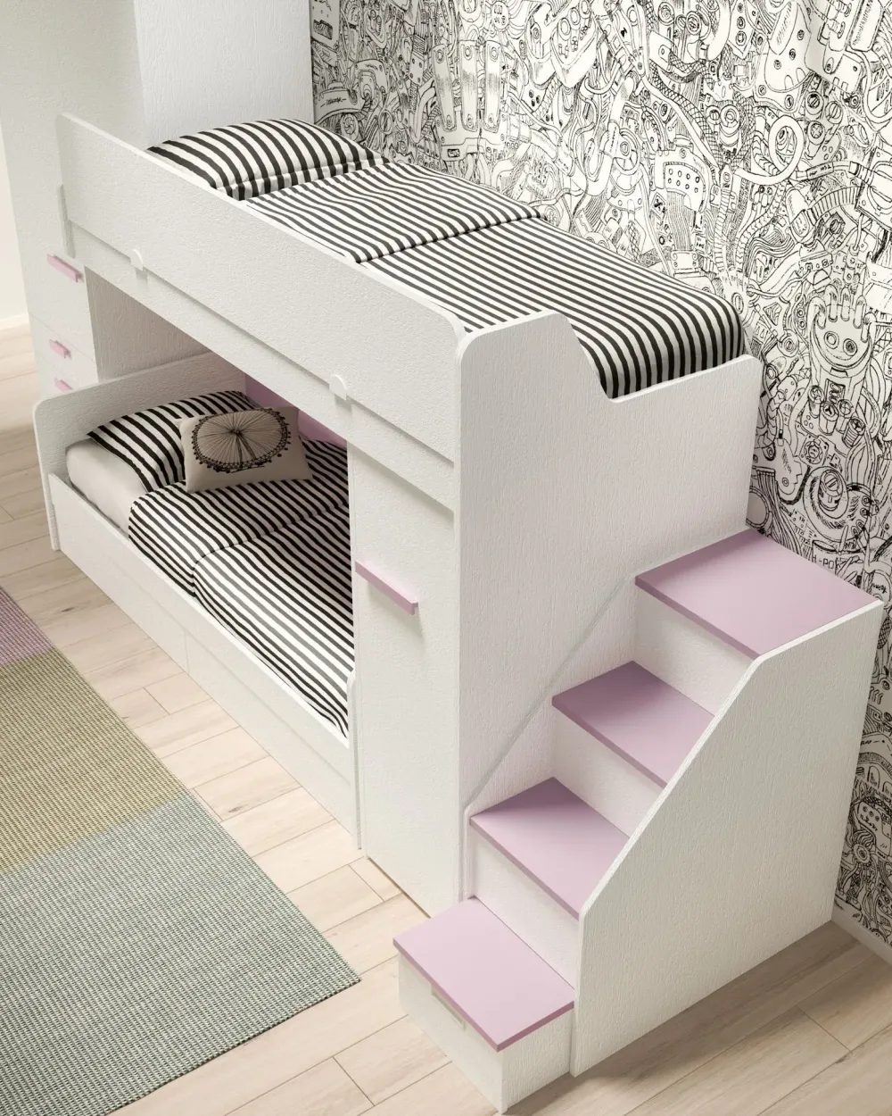 Cameretta Room171 con letto a soppalco scontata^ZG Mobili Best