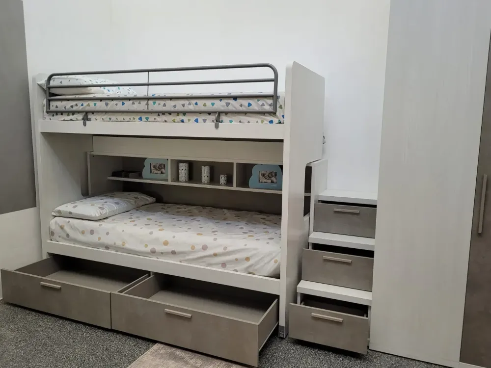 Doimo CityLine Cameretta Roy e kubo con letto a castello scorrevole a prezzo Outlet- Camerette