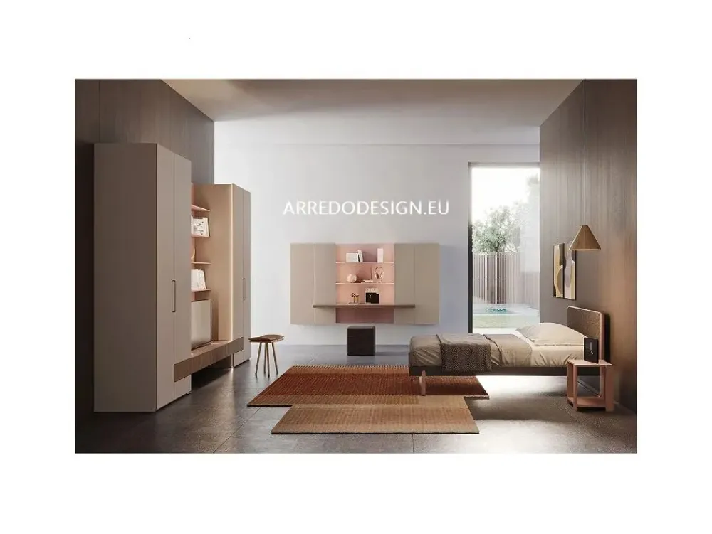 Clever Cameretta S22 * in laminato materico a prezzo scontato- Camerette