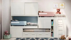 San Martino Mobili Cameretta Smart junior 42 con letto a soppalco scorrevole in offerta- Camerette