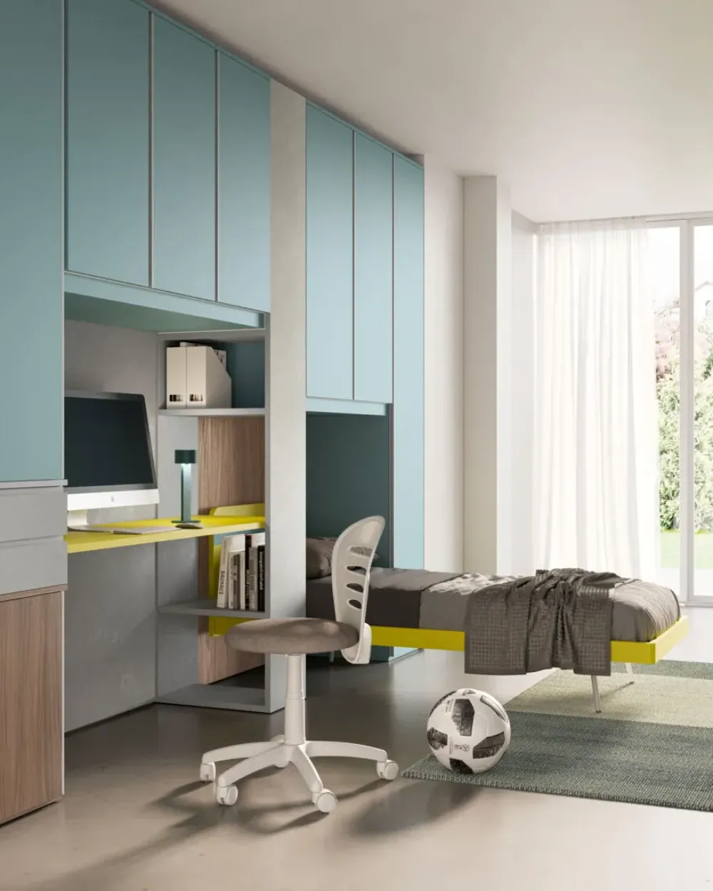 San Martino Mobili Cameretta Smart con letto a ponte in offerta- Camerette