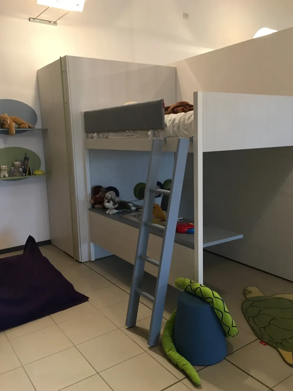 New Cameretta Soppalco camelot camerette con letto una piazza e mezza a prezzo Outlet Camerette