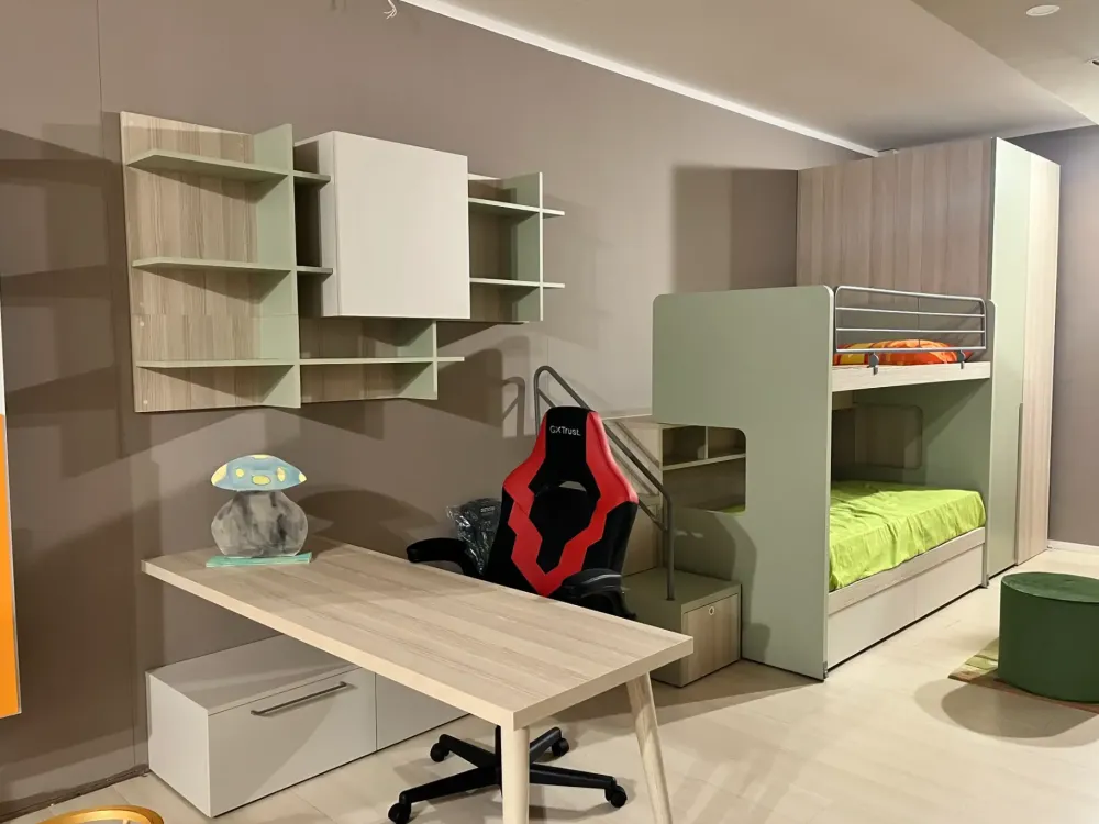 Doimo CityLine Cameretta Soppalco scorrevole roy con letto a soppalco scorrevole scontata- Camerette