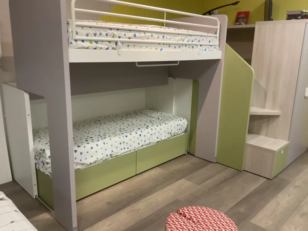 Cameretta Tana del lupo con letto a castello scontata^Doimo CityLine Discount