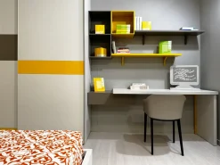 Moretti Compact Camerette Cameretta Young con letto una piazza e mezza in offerta- Camerette