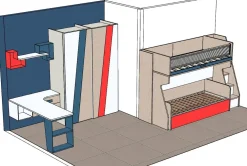 Outlet Cameretta Young navy Moretti compact con uno sconto imbattibile Camerette