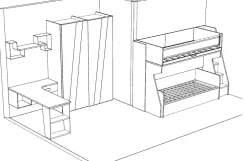 Outlet Cameretta Young navy Moretti compact con uno sconto imbattibile Camerette