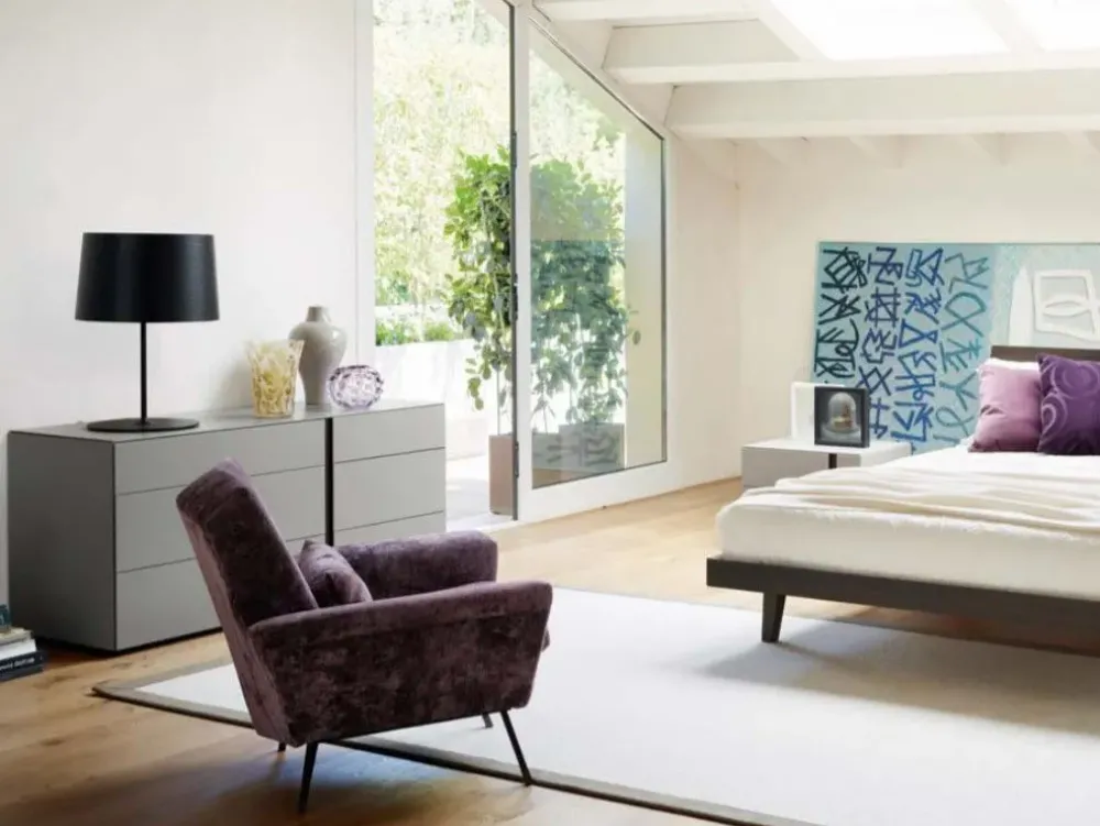 Cassettiera Abaco comò gola per una camera Moderna a marchio scontata Cassettiere