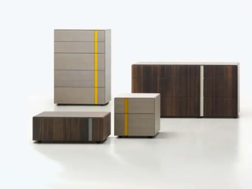 Cassettiera Abaco comò gola per una camera Moderna a marchio scontata Cassettiere