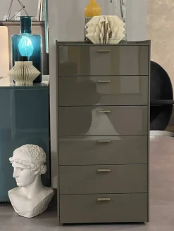 Lema Cassettiera in Laccato lucido Lt40 in Offerta Outlet- Cassettiere