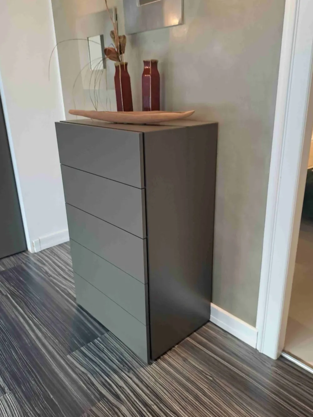 Caccaro Cassettiera in Laccato opaco Cassettiera filnox 5 cassetti in Offerta Outlet- Cassettiere