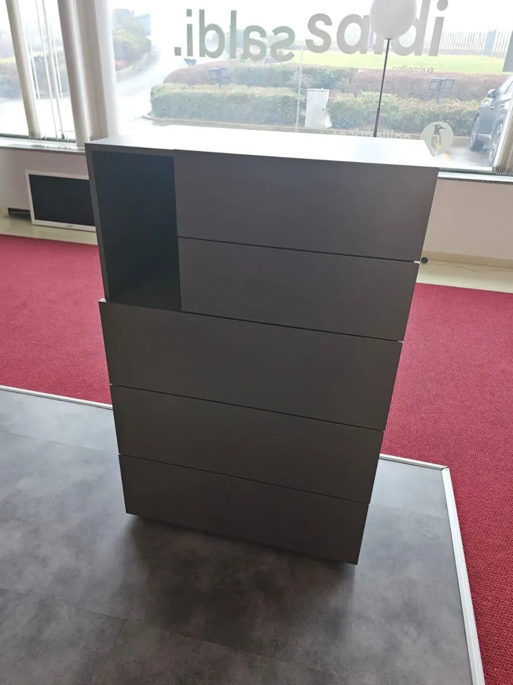 Clearance Cassettiera in Laccato opaco Theo a prezzo Outlet Cassettiere