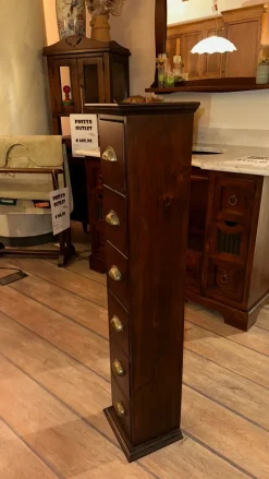 Cassettiera in Legno Porta cd cassettiera dolfi arte povera a prezzo Outlet^Artigianale Sale