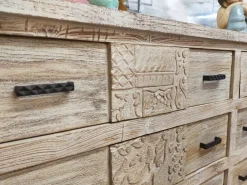 Cassettiera India in Legno con forte sconto^Outlet Etnico Sale