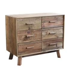 Outlet Etnico Cassettiera Legno riciclato in Legno a prezzi convenienti- Cassettiere