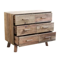 Outlet Etnico Cassettiera Legno riciclato in Legno a prezzi convenienti- Cassettiere