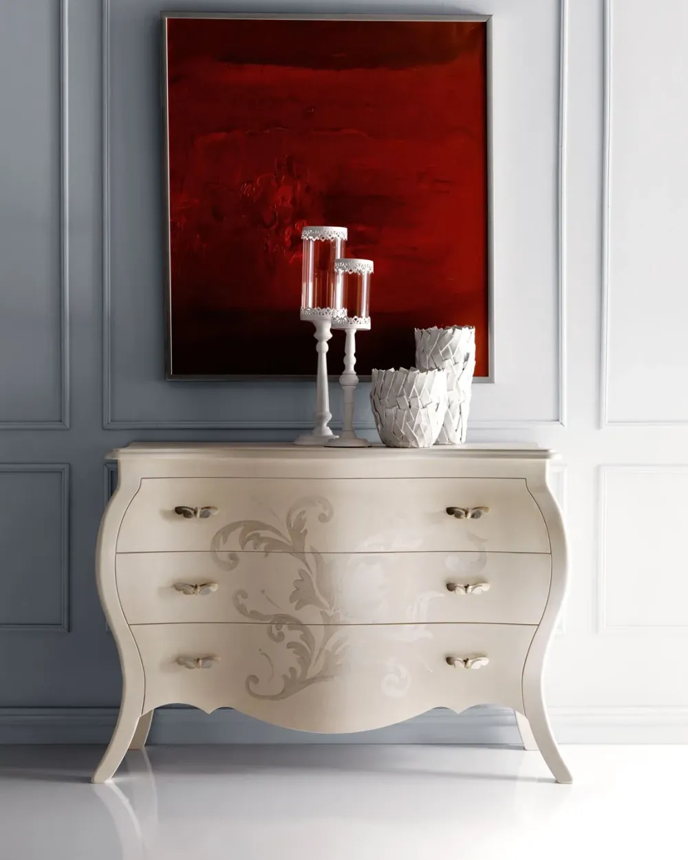 Masson Matiee Cassettiera modello Campo dei fiori in Laccato opaco scontata- Cassettiere