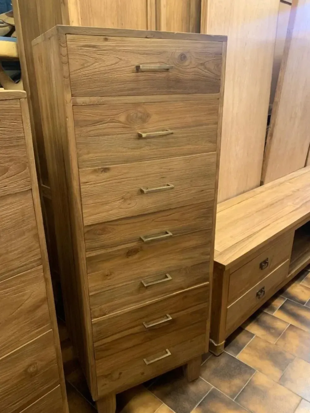 Cassettiera modello Cassettiera teak 7css in Legno scontata Cassettiere